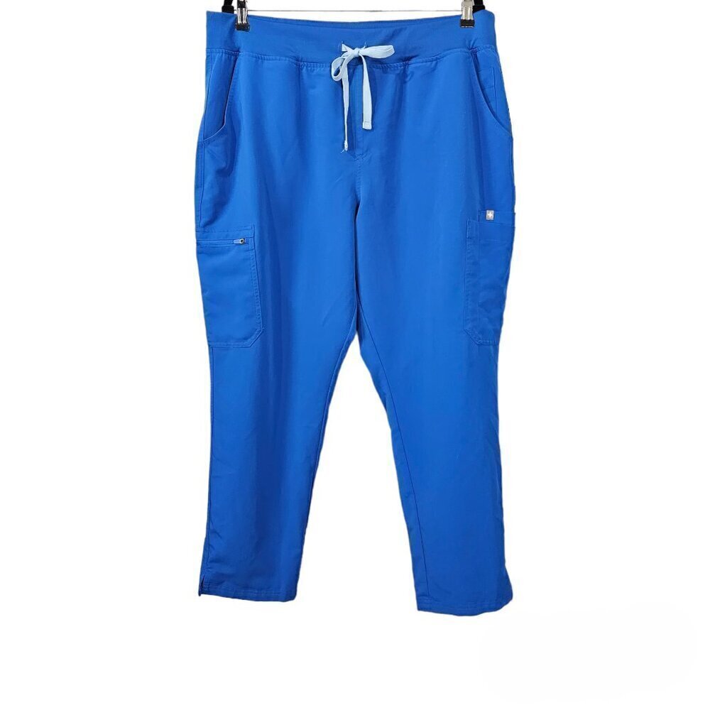 Figs Yola High Waisted Skinny Royal Blue Scrub Pants